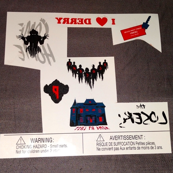 7 Pack IT Chapter Two Pennywise Temporary Tattoos ~ Halloween or any Occasion - Picture 1 of 11